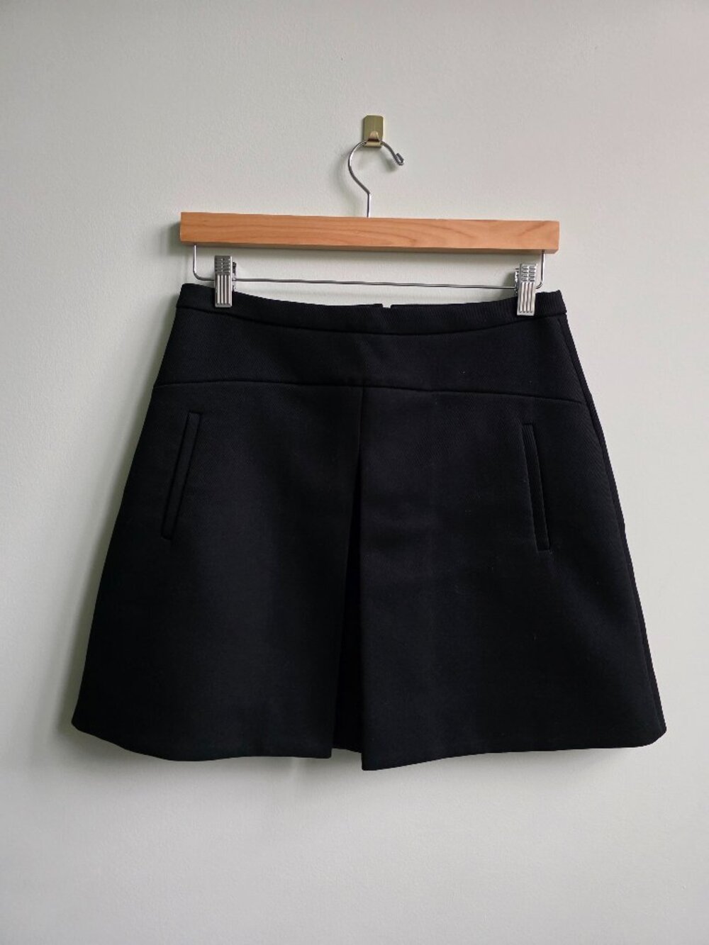 J. Crew Black A-line Mini Skirt, Size 6